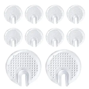 10Pcs Flip Flop Pads Metatarsal PU Pads for Thong Sandals Clear Silicone Forefoot Cushions Self Adhesive Soft Gel Shoe Inserts Pain Relief Anti-rubbing