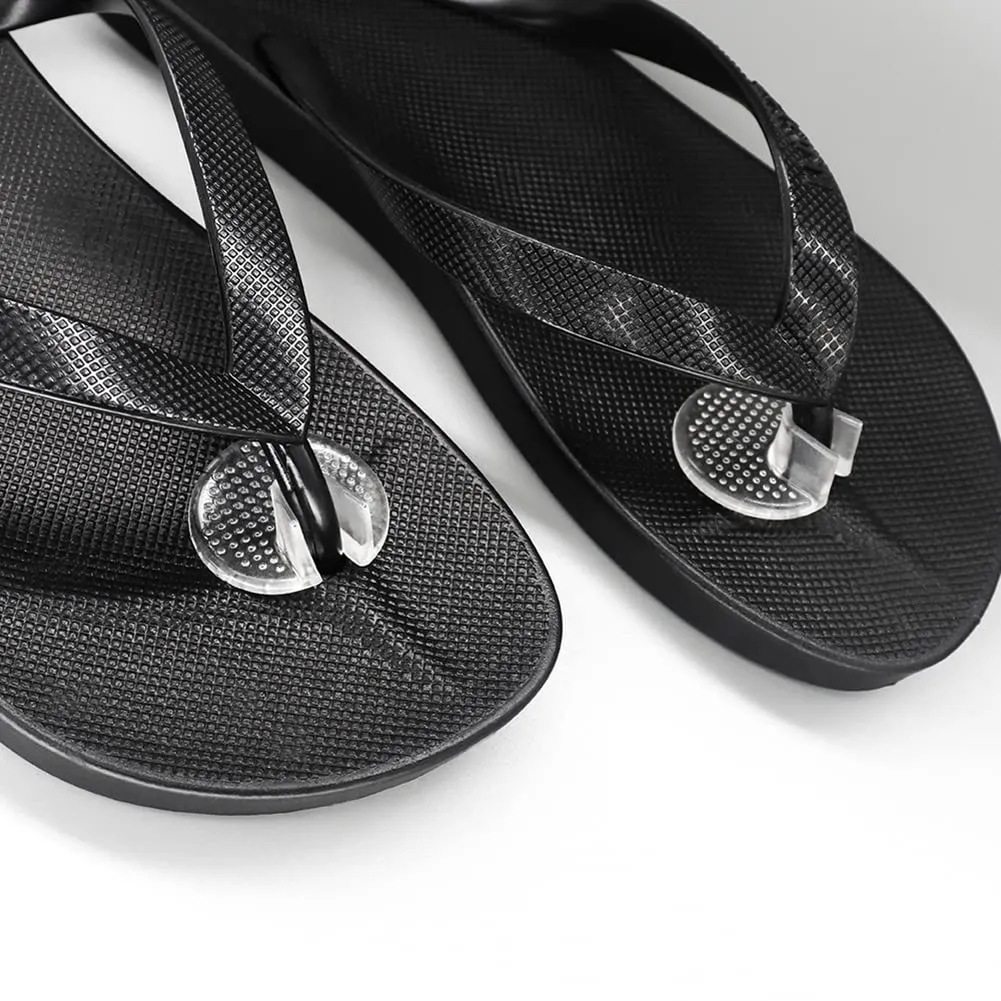 10Pcs Flip Flop Pads Metatarsal PU Pads for Thong Sandals Clear Silicone Forefoot Cushions Self Adhesive Soft Gel Shoe Inserts Pain Relief Anti-rubbing