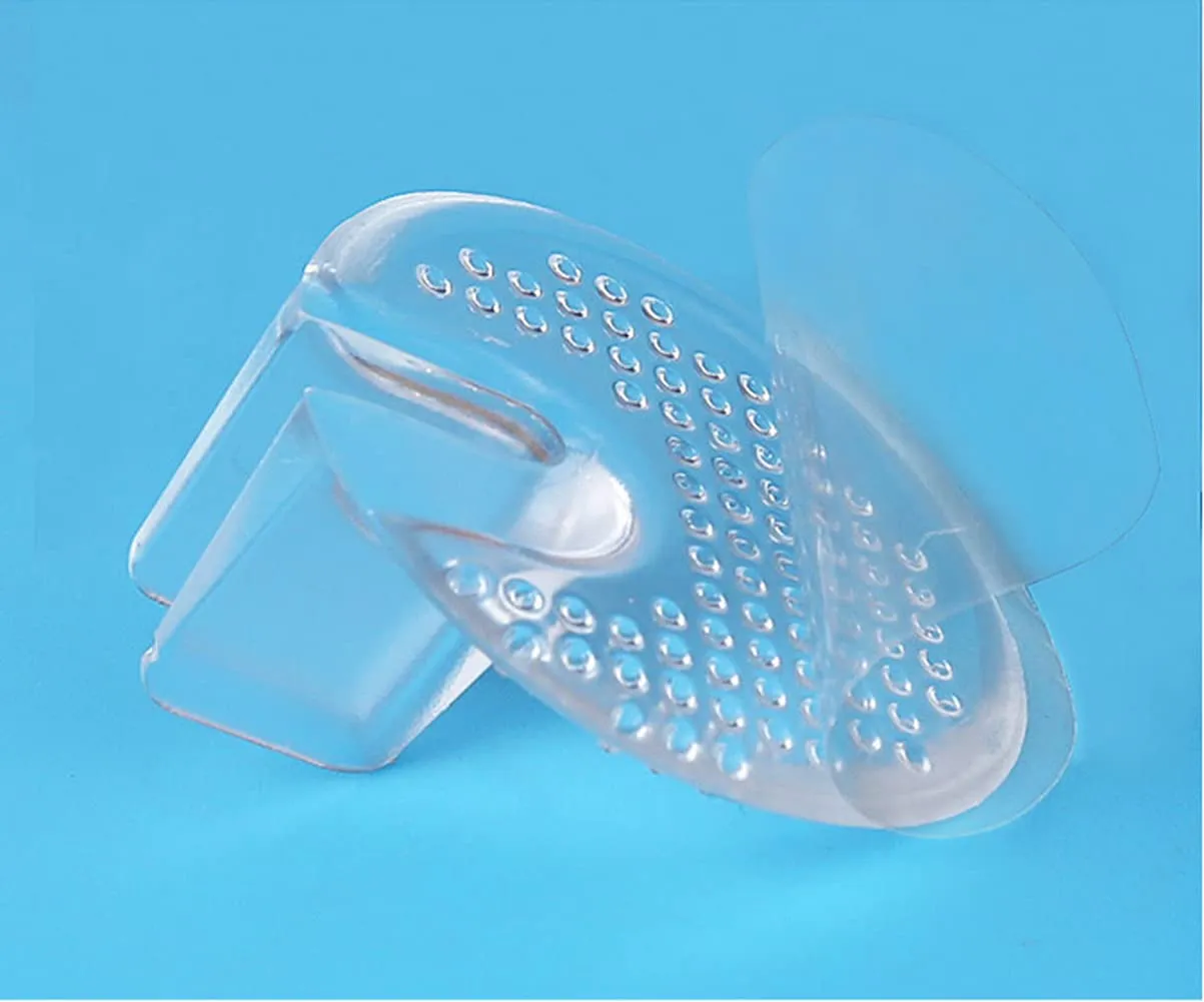 10Pcs Flip Flop Pads Metatarsal PU Pads for Thong Sandals Clear Silicone Forefoot Cushions Self Adhesive Soft Gel Shoe Inserts Pain Relief Anti-rubbing