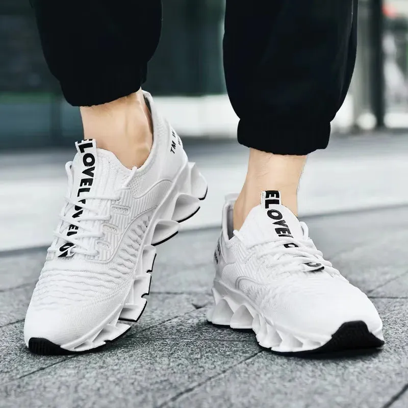 All-matching Plus Size Breathable Flying Woven Running Casual Shoes
