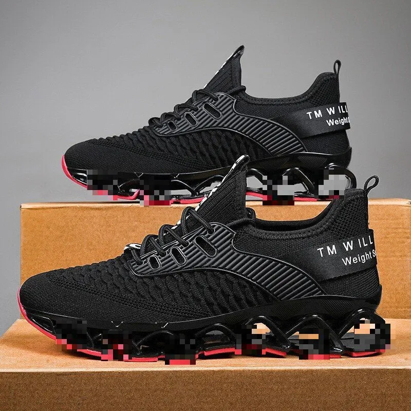 All-matching Plus Size Breathable Flying Woven Running Casual Shoes