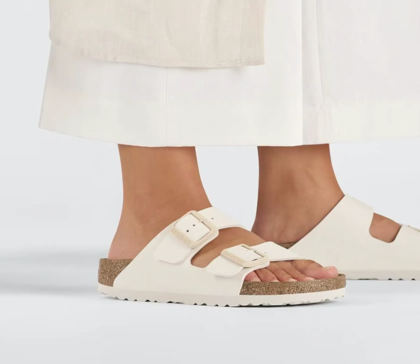 Birkenstock Arizona Birko-Flor - Eggshell NARROW