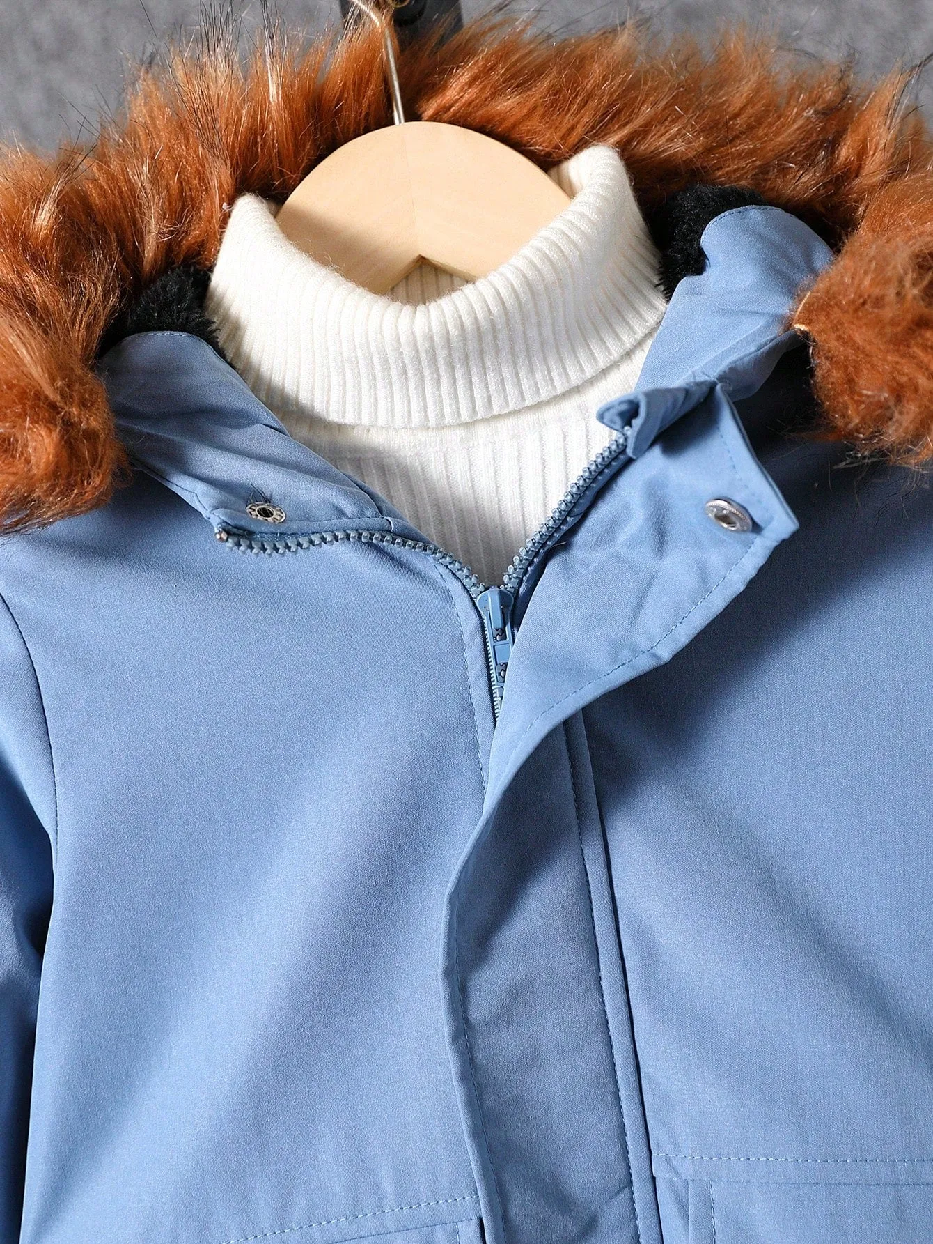 Boys' Blue Hooded Jacket - Warm, Windproof & Comfortable | Ages 4-7