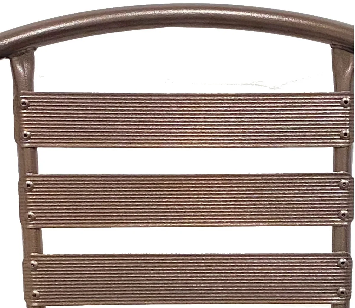 BTExpert Indoor Outdoor Set of 4 Bronze Restaurant Metal Aluminum Slat Stack Chairs Lightweight