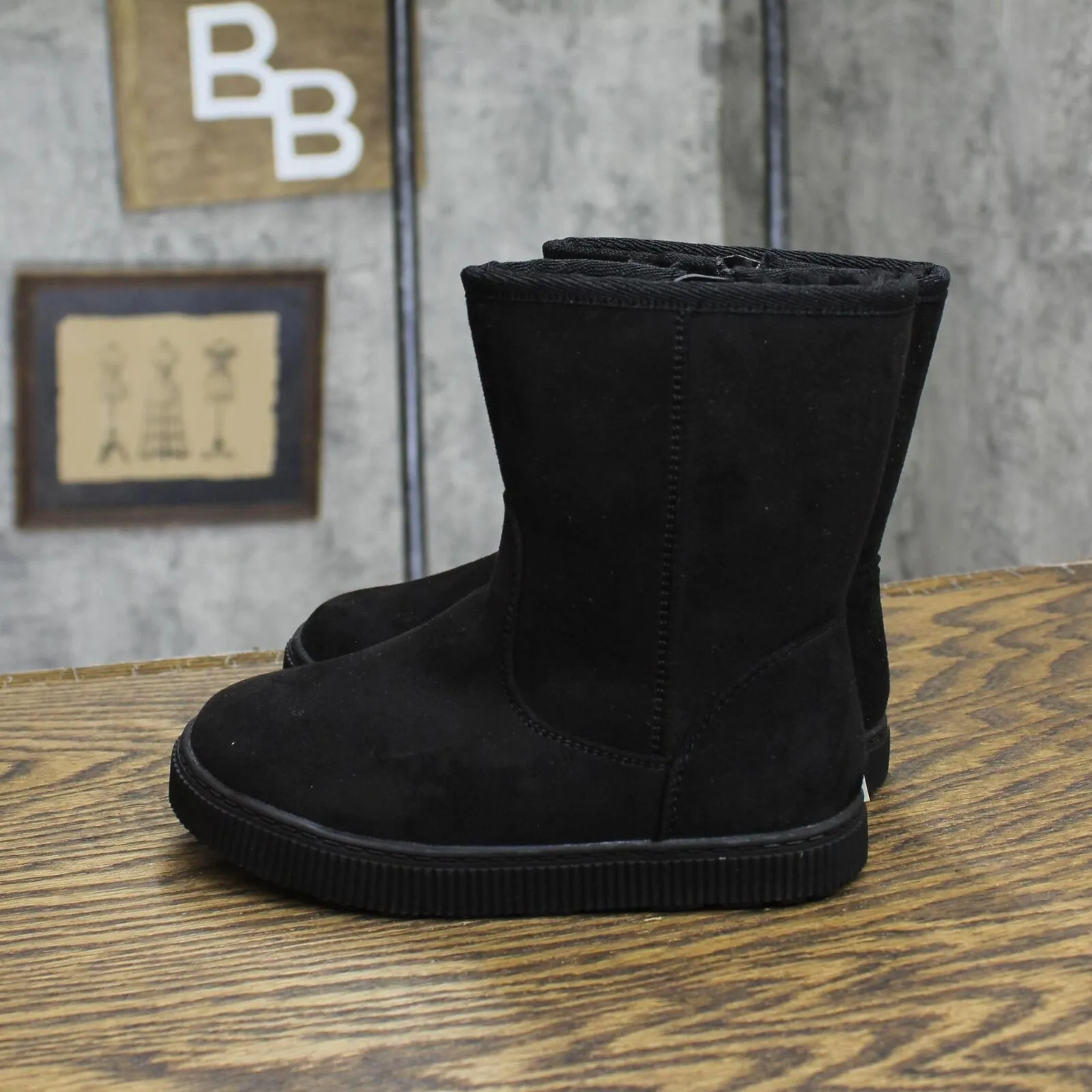 Cat & Jack Toddler Girls Pip Shearling Style Boots 88435631 Black 10T