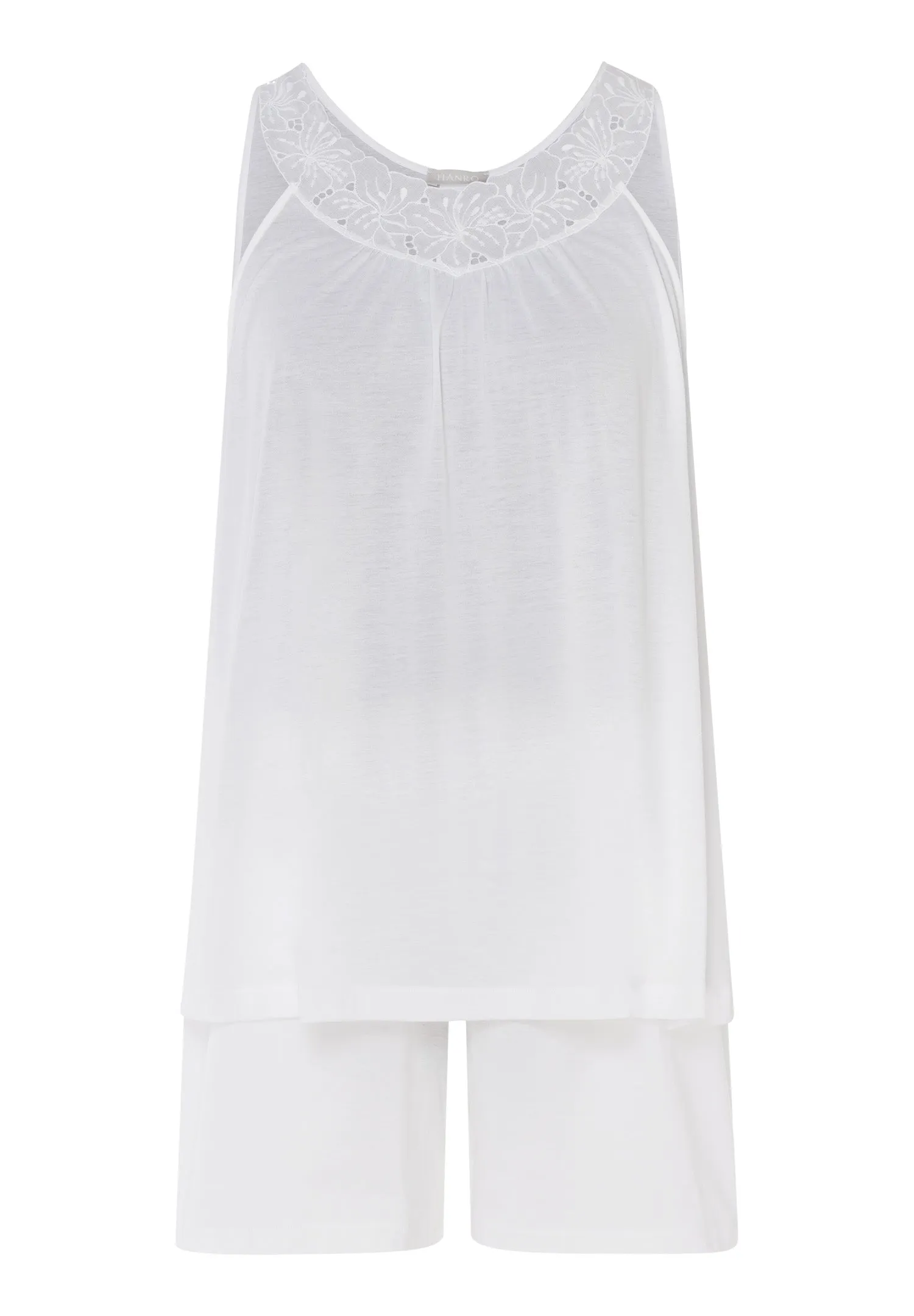 Clara Embroidered Cotton Pajama Set | White 74910-101