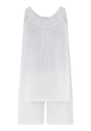 Clara Embroidered Cotton Pajama Set | White 74910-101