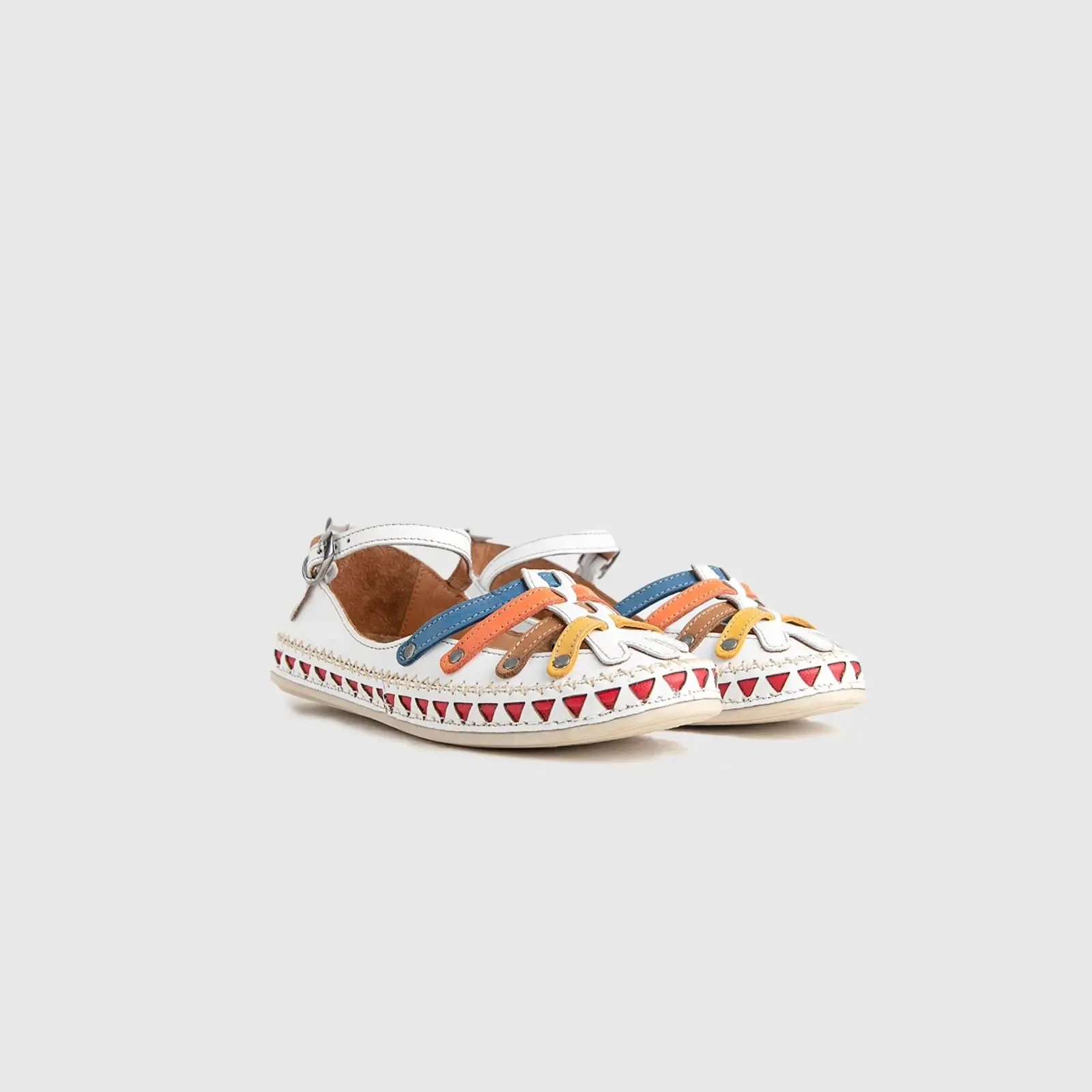 Comfort Leather Casuals 6307 White Multi