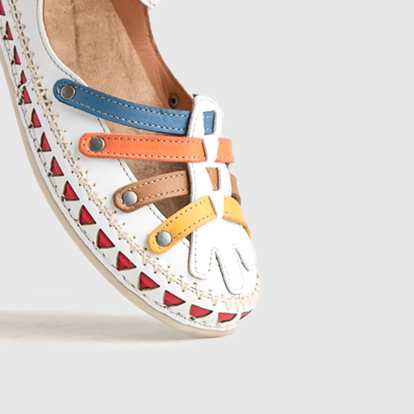 Comfort Leather Casuals 6307 White Multi