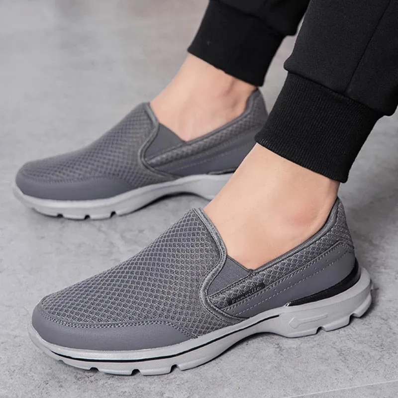 Cuzcare Orthopedic Men Shoes Breathable Arch Support Elastic Non-Slip Sole