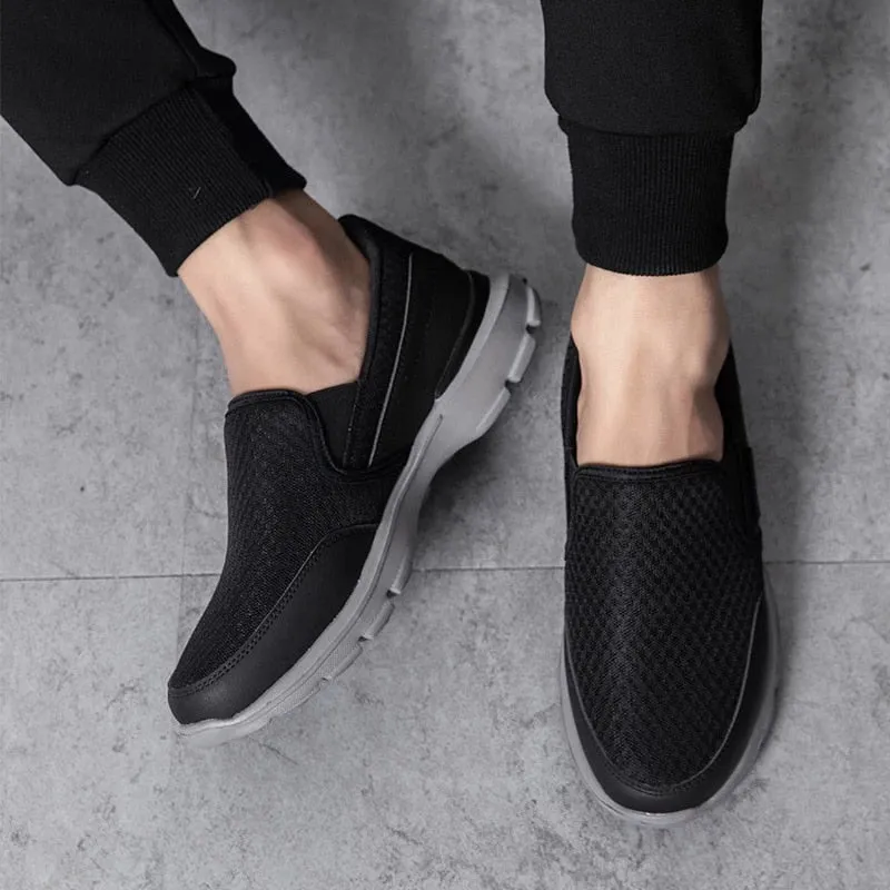 Cuzcare Orthopedic Men Shoes Breathable Arch Support Elastic Non-Slip Sole