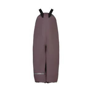 Eco Bibbed Rain Pant, Fleece Lined: Moonscape