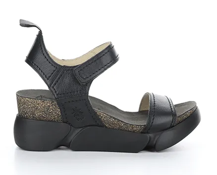 Fly London Women's Sena Platform Sandals- Black