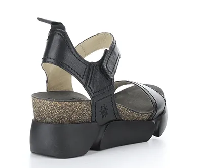 Fly London Women's Sena Platform Sandals- Black