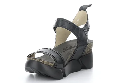 Fly London Women's Sena Platform Sandals- Black