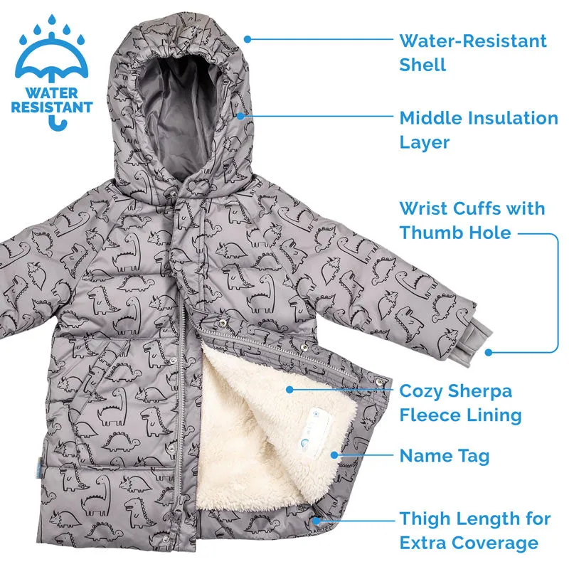 Glacier Dino Toasty Dry Water Resistant Puffy Coat