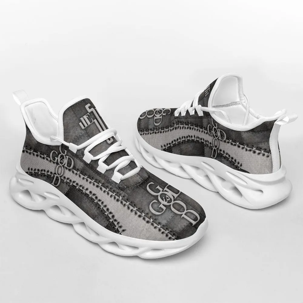 Jesus God Is Good Running Sneakers Max Soul Shoes - Christian Shoes For Men And Women