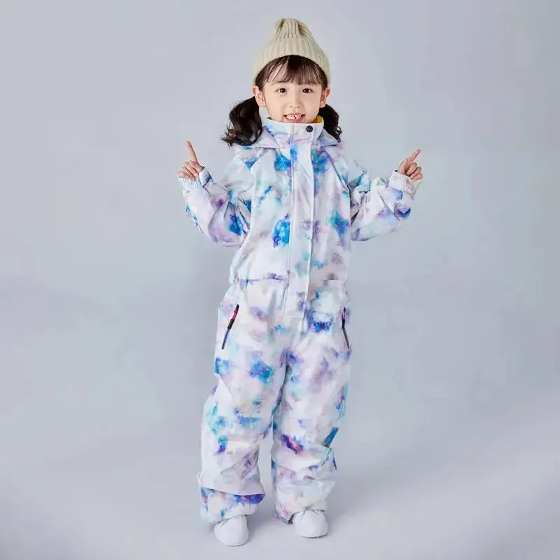Kids One Piece Ski Suits Winter Snow Suits