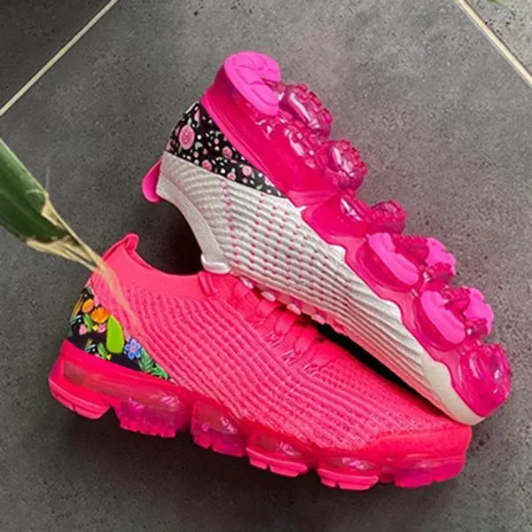 Kimemoda Air Cushion Fashion Sneakers with Floral Print