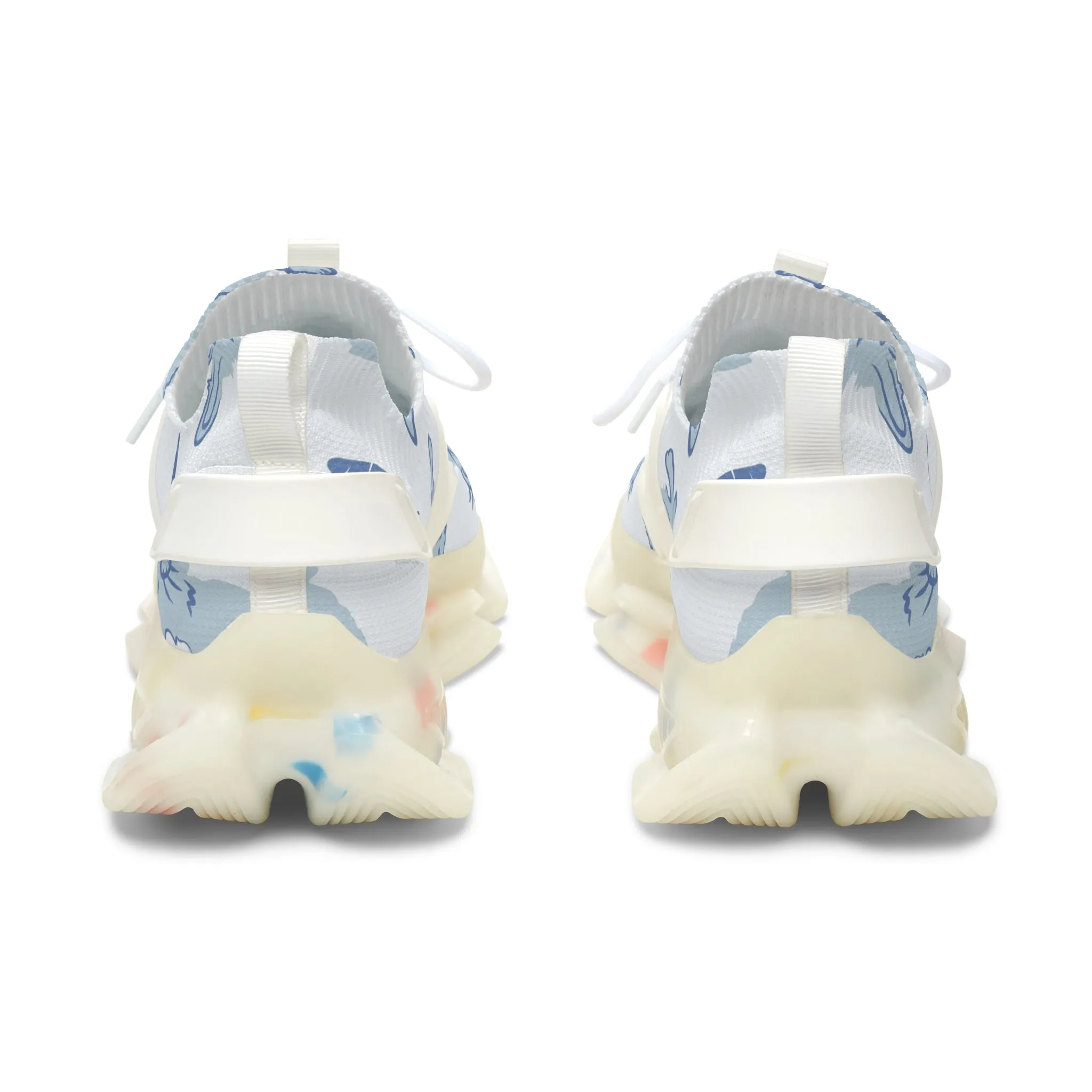 Light Blue Cute Bunny Rabbit Women's Mesh Sneakers