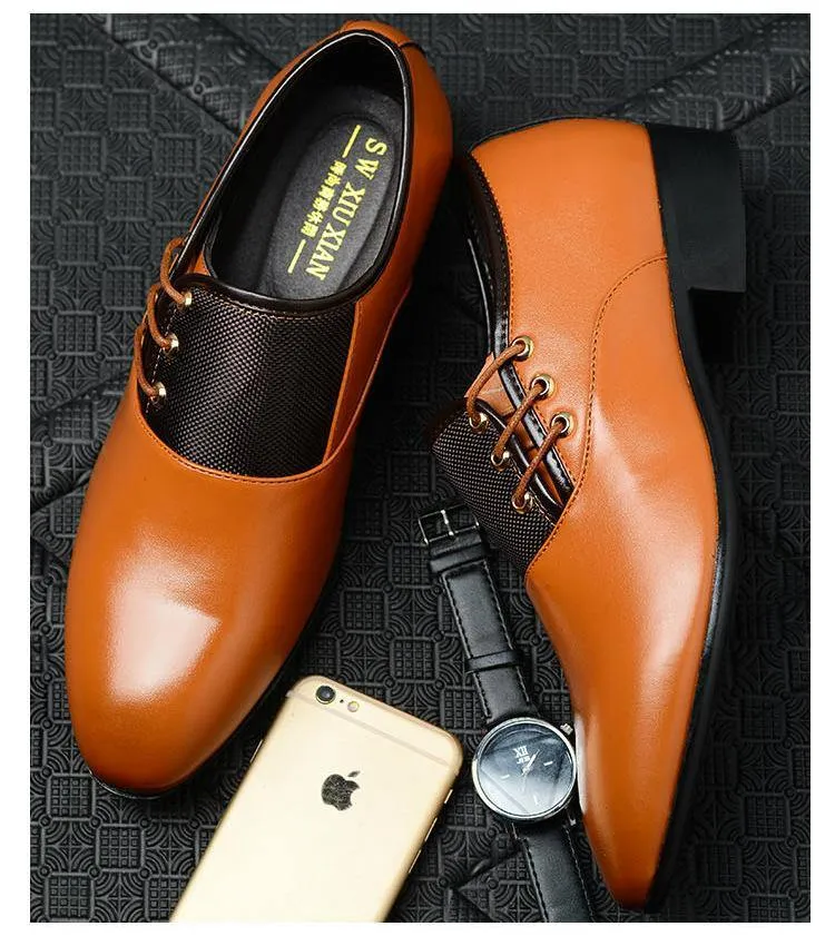MAZE Men's Faux Leather Oxford Shoes