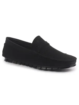 Men Laser Cut Suede Slip-On Shoe Driving Loafers Breathable Shoe with Memory Cushioned Insole All Day Long Comfortable
