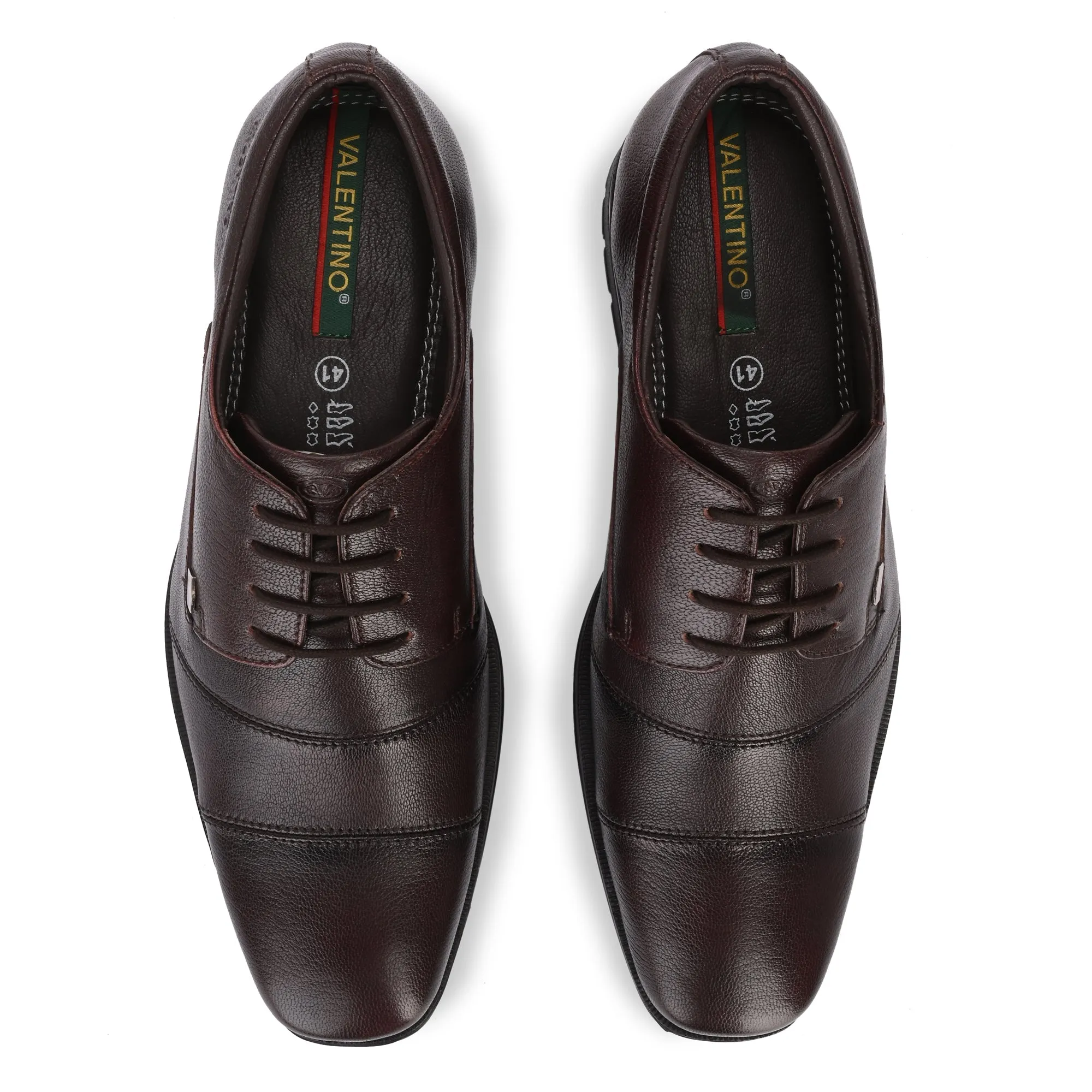 Men Premium Leather Brushoff Lace-Up Formal Derby Shoes (Newgen-50)