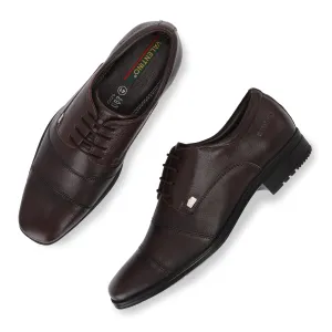 Men Premium Leather Brushoff Lace-Up Formal Derby Shoes (Newgen-50)