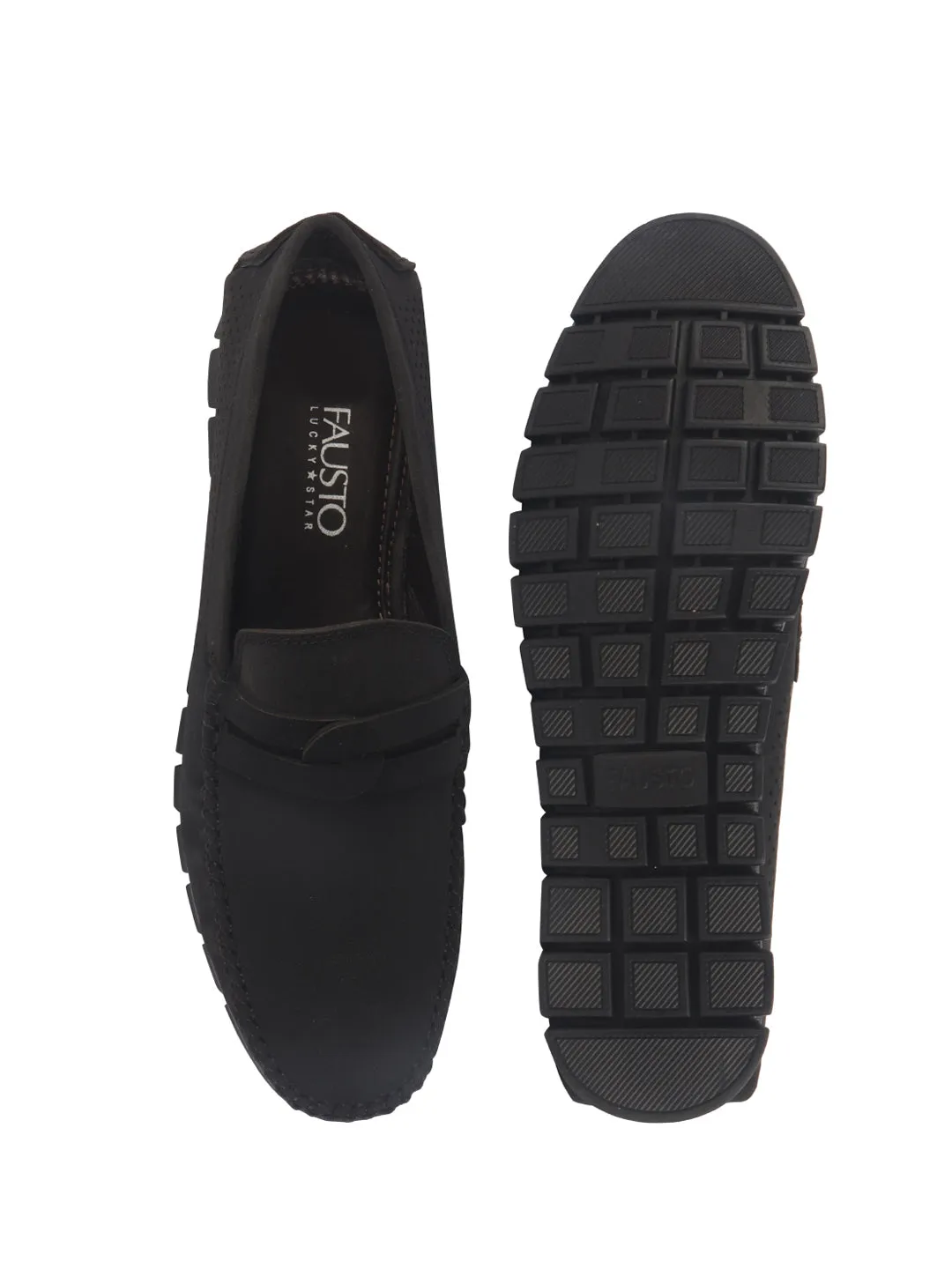 Men Suede Caual Slip-On Shoe Driving Loafers Anti Skid Sole Breathable with Memory Cushioned Insole