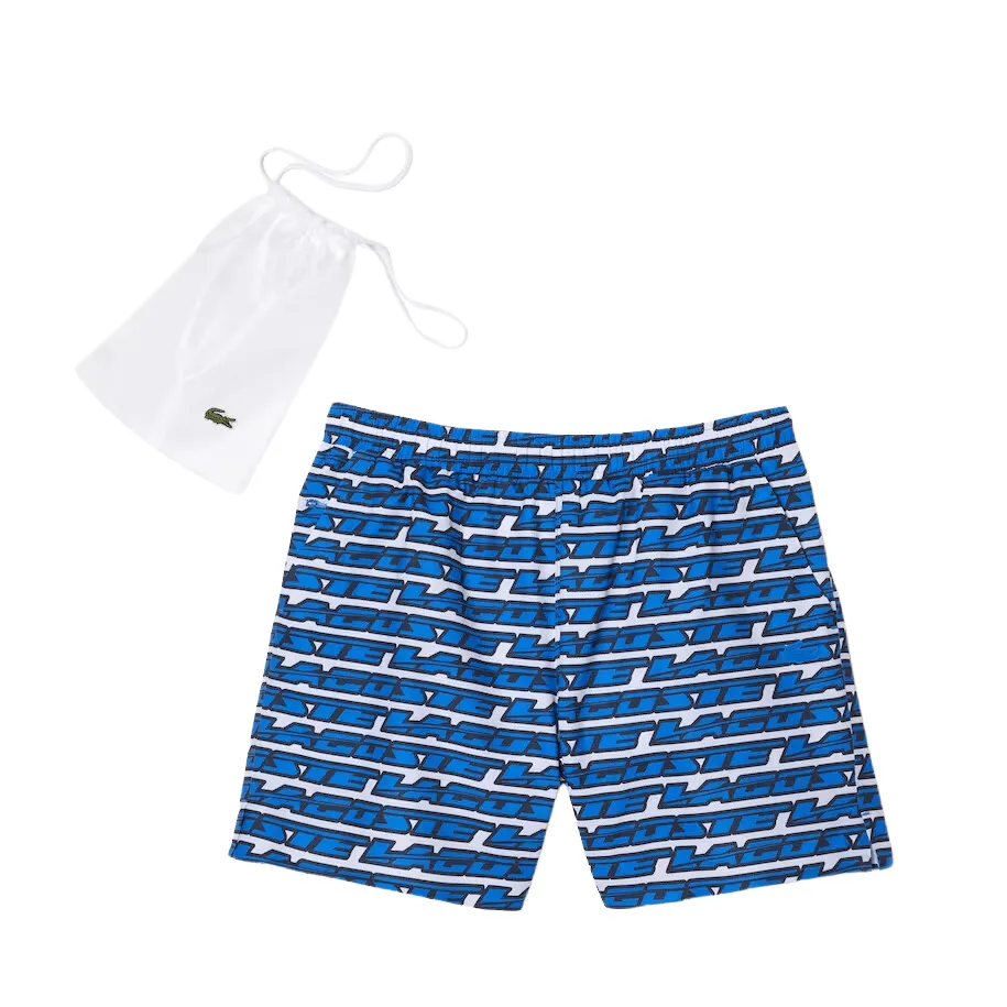 Men’s Two-Tone Print Swim Trunks