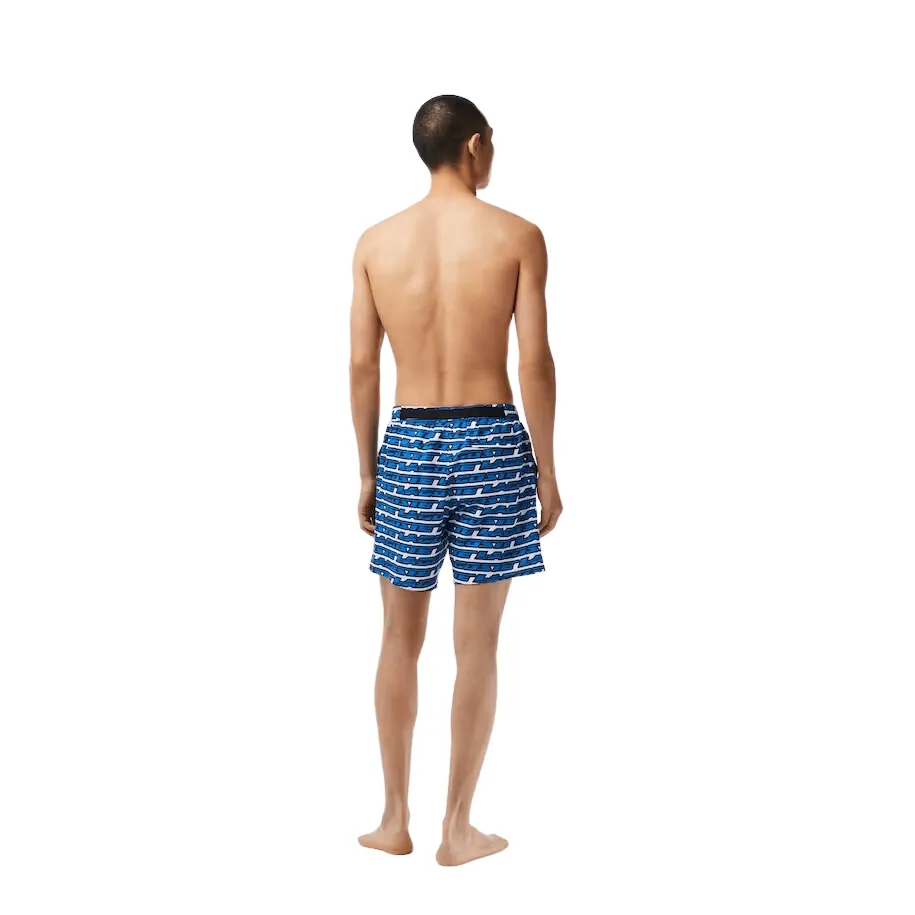 Men’s Two-Tone Print Swim Trunks