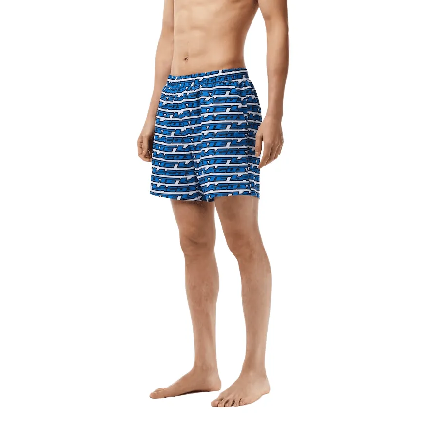 Men’s Two-Tone Print Swim Trunks
