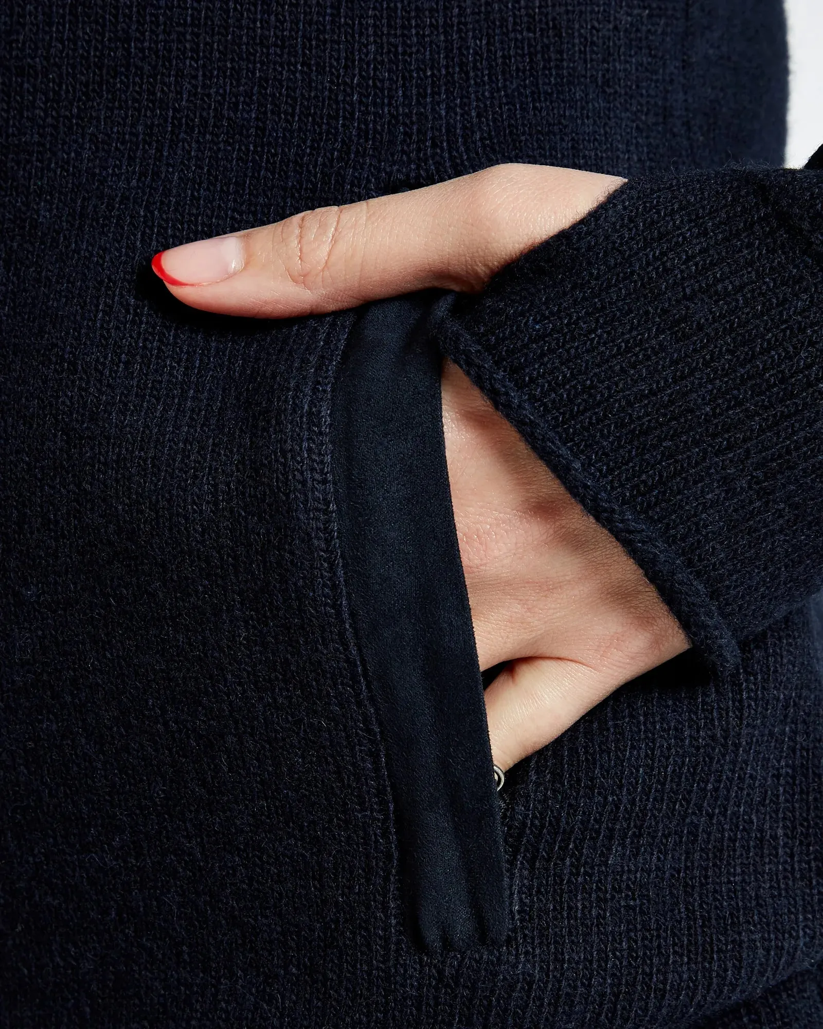 Morrisey Zip Neck Sweater - Navy