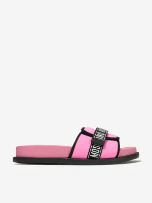 Moschino Girls Logo Slides
