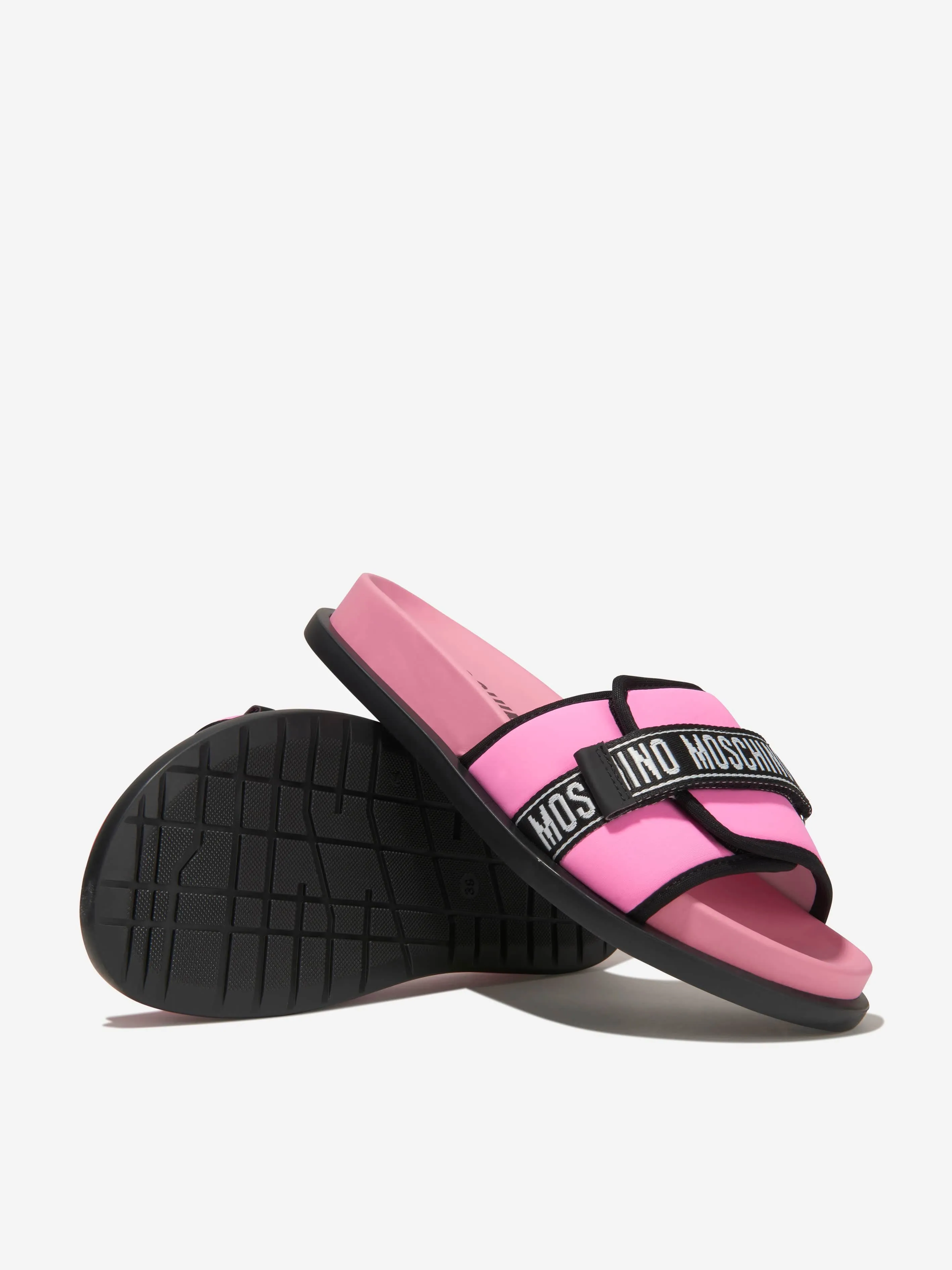 Moschino Girls Logo Slides