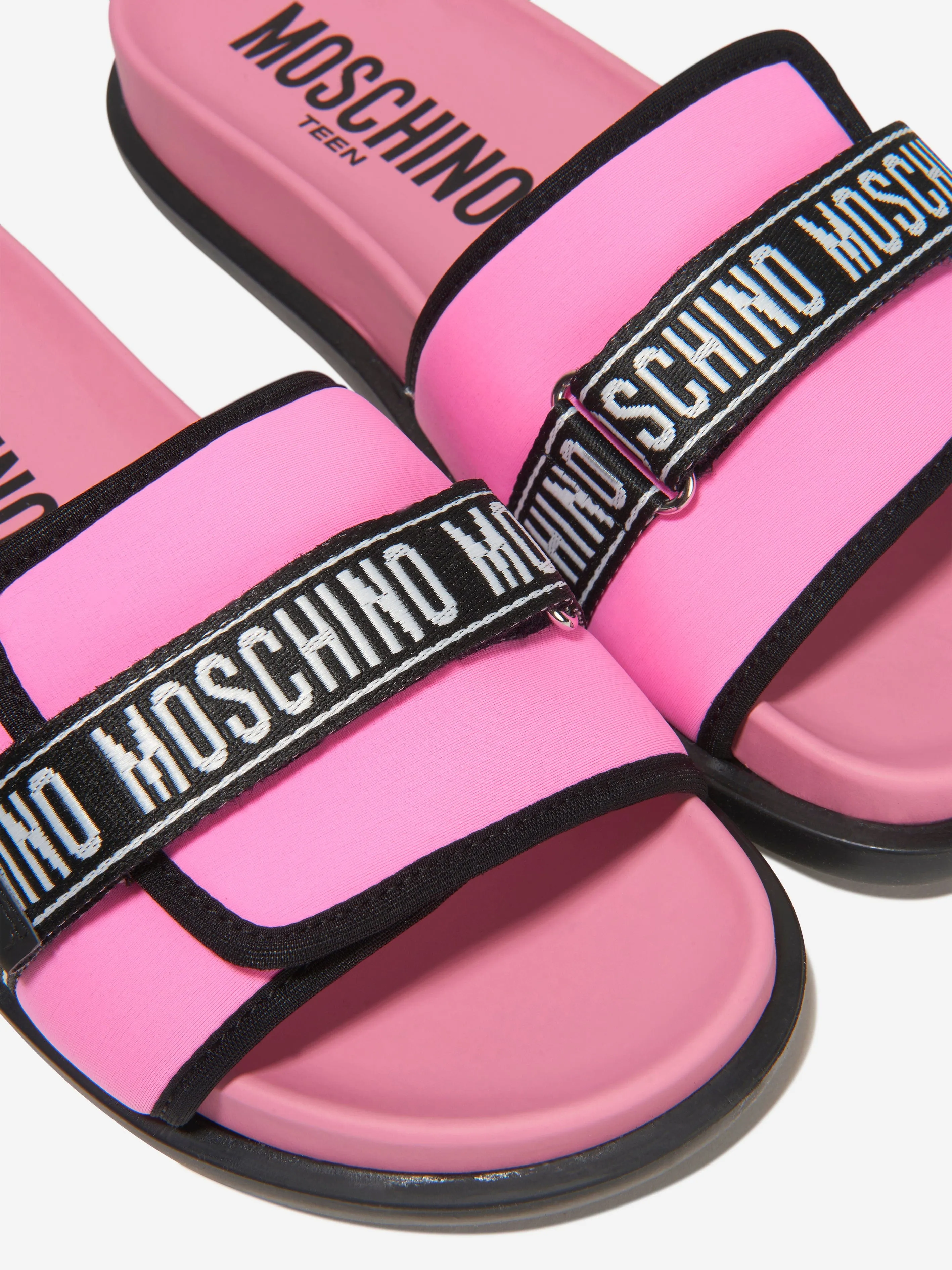 Moschino Girls Logo Slides