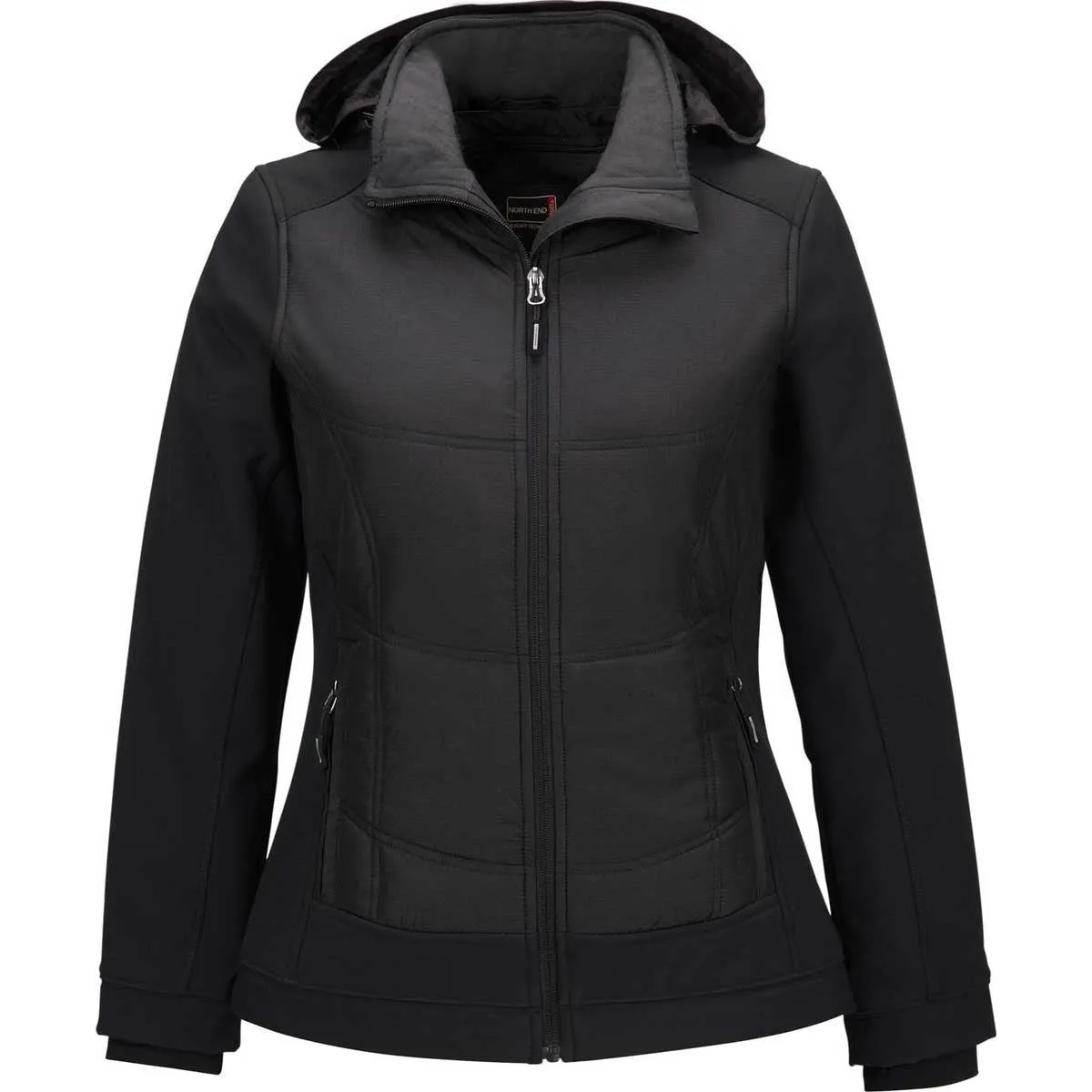 North End Women's Black Neo Insulated Hybrid Jacket
