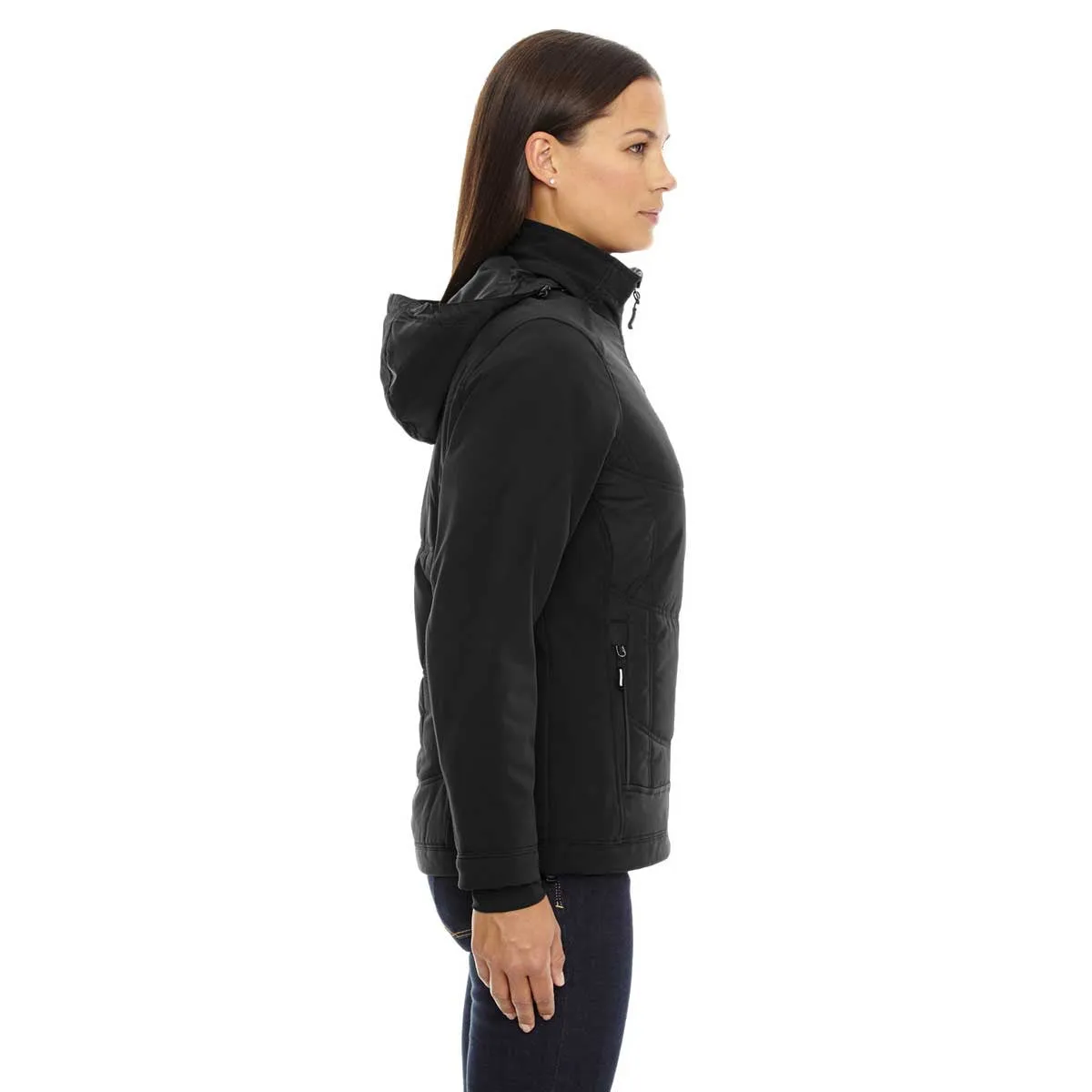 North End Women's Black Neo Insulated Hybrid Jacket