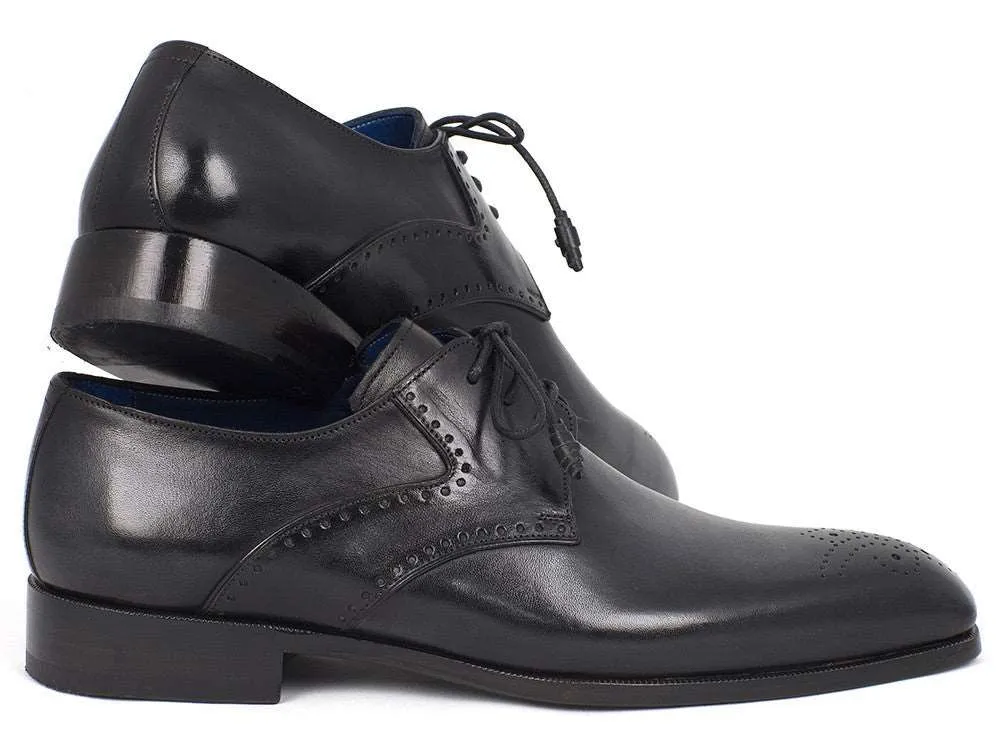 Paul Parkman Black Medallion Derby Shoes