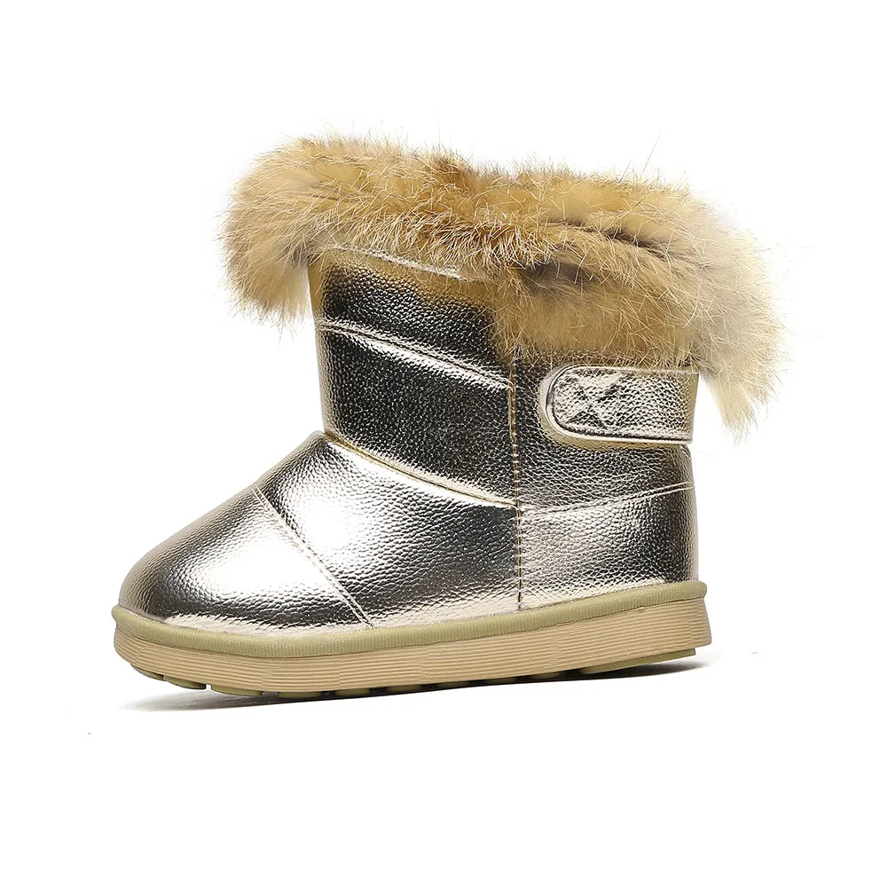 PU Winter Snow Boots Boys Outdoor Walking Shoes