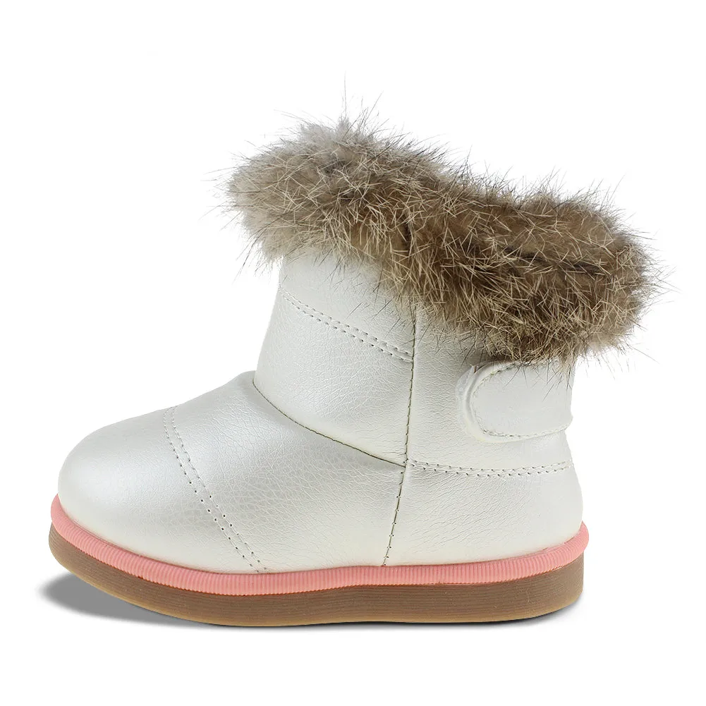 PU Winter Snow Boots Boys Outdoor Walking Shoes