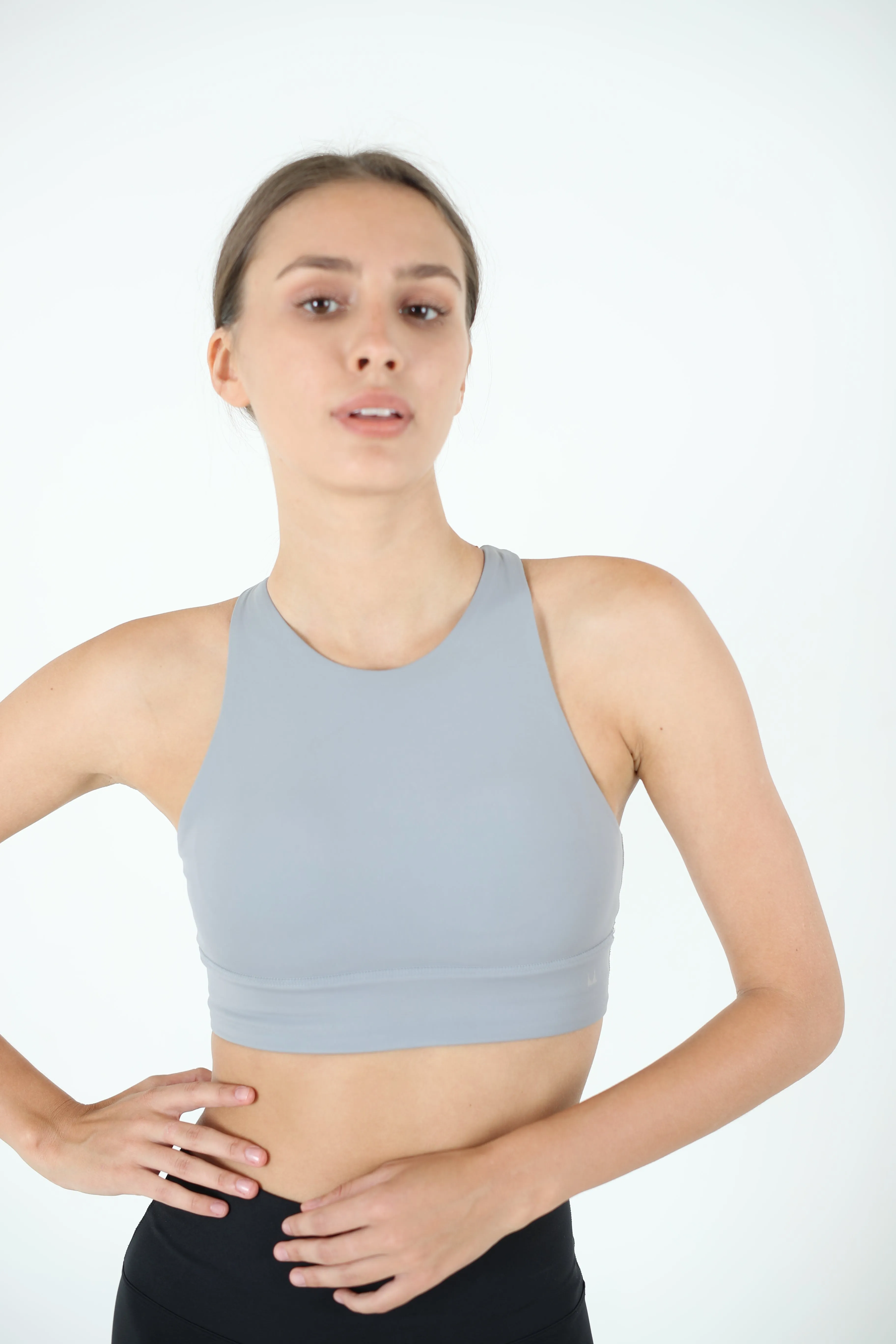 Ribbed Crop Sports Bra