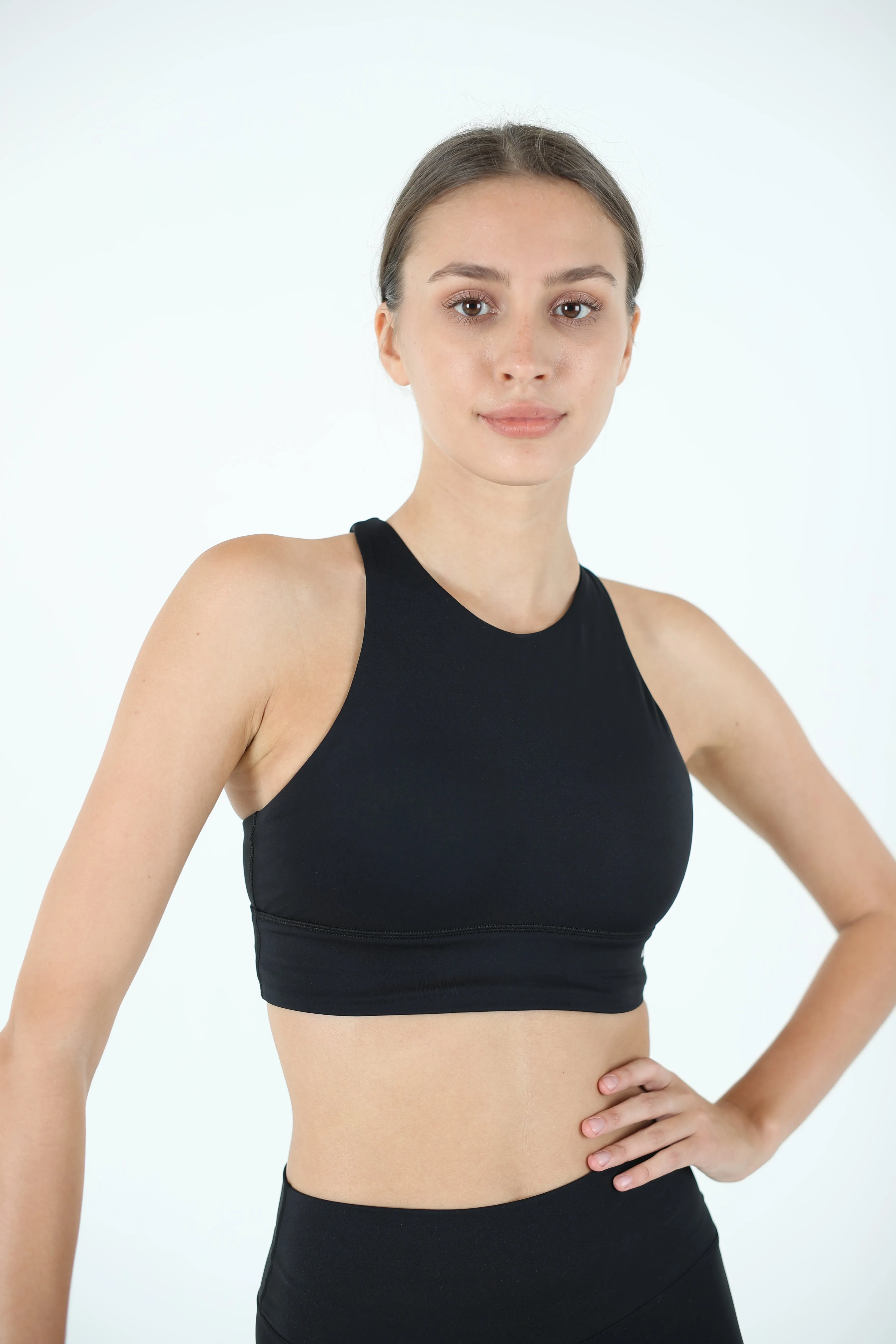 Ribbed Crop Sports Bra