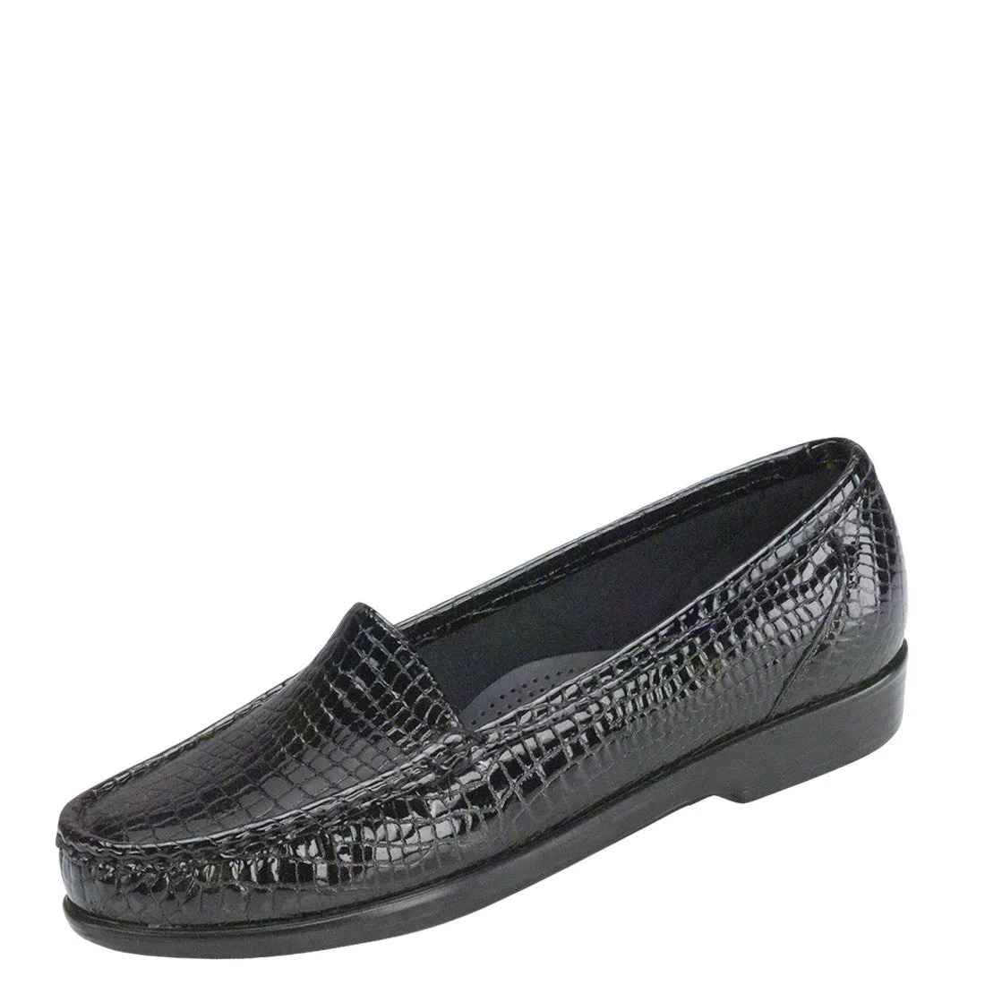 SAS Women's Simplify Slip on Shoe - Black Croc 1556-181