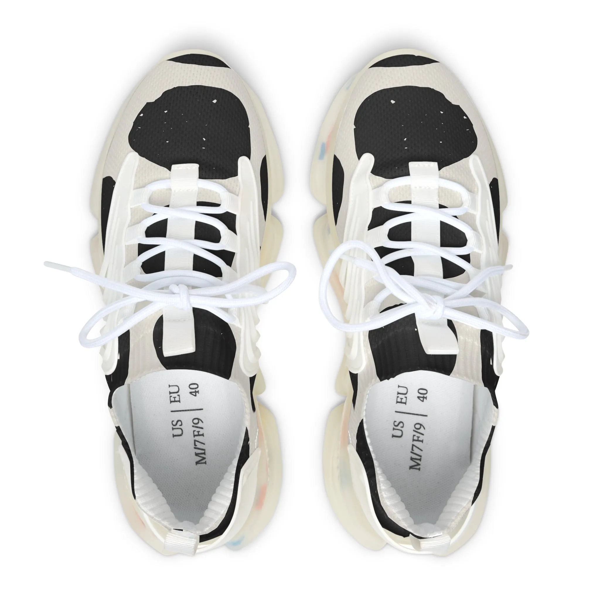 Spotted Animal Fur Women's Mesh Sneakers