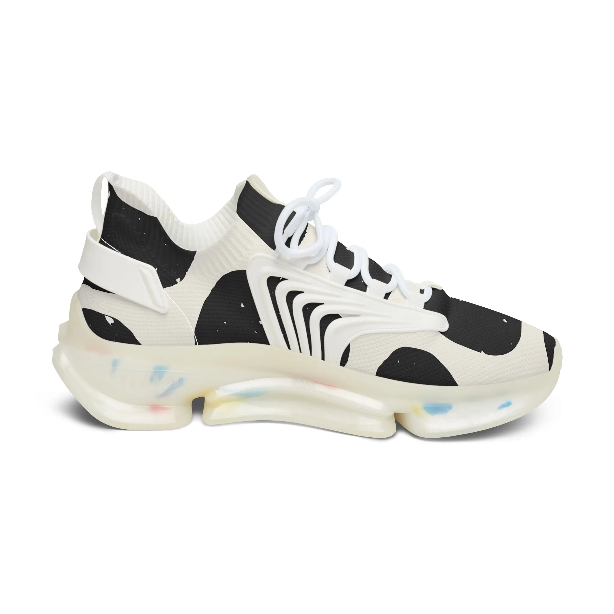 Spotted Animal Fur Women's Mesh Sneakers