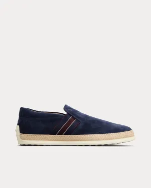 Suede Blue / Burgundy Loafers