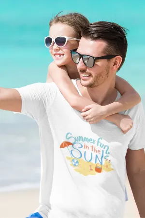 Summer Fun In The Sun White Printed T-shirt for men