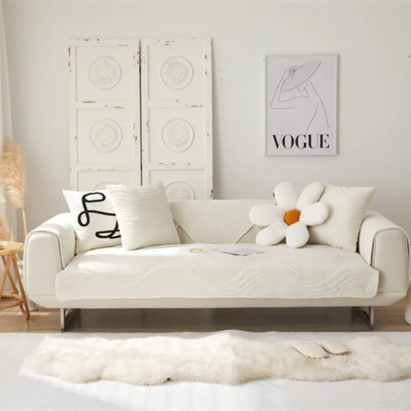 Tessa Textured Geometric Wave Sofa Slipcover