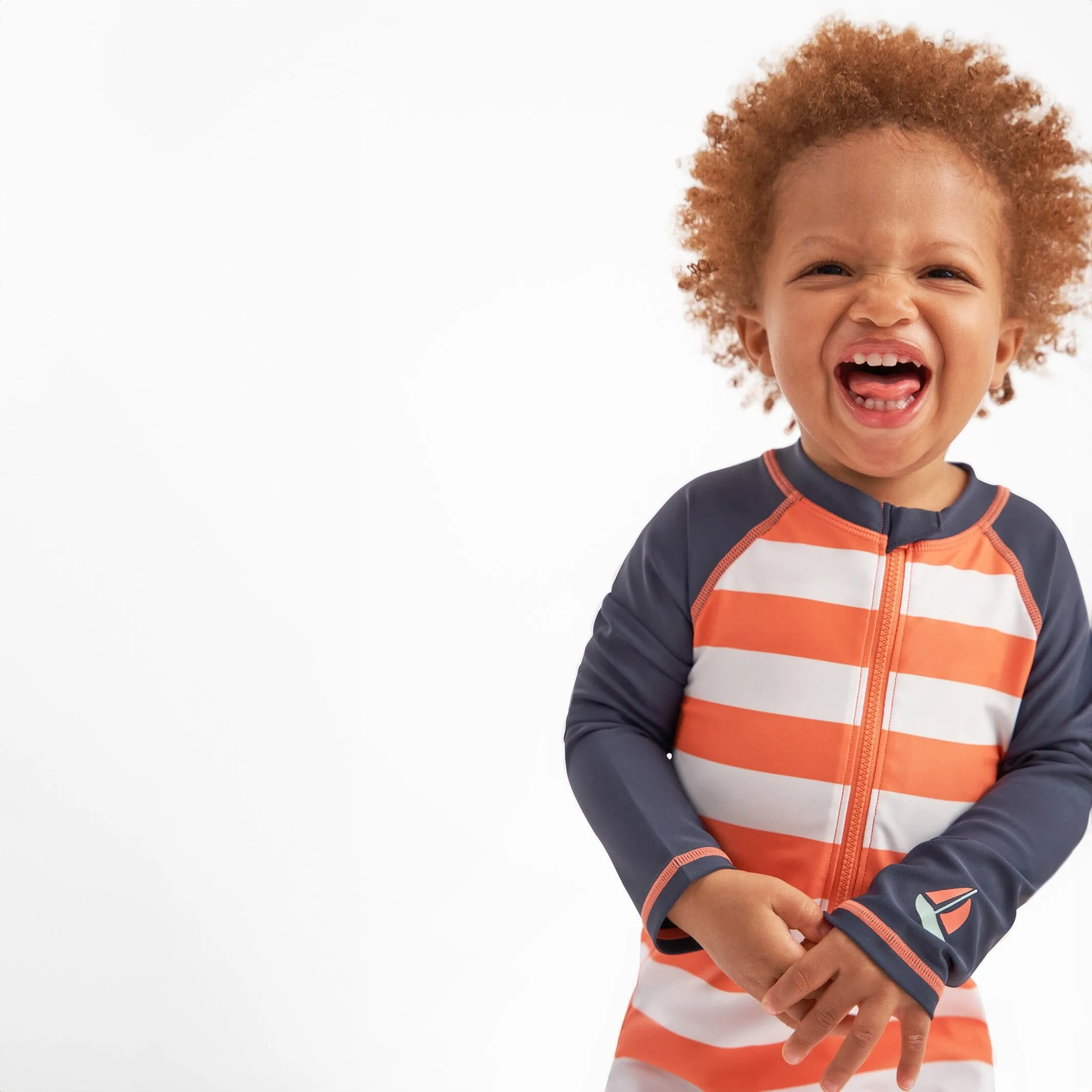 Toddler Boys UPF 50  Stripe Rash Guard